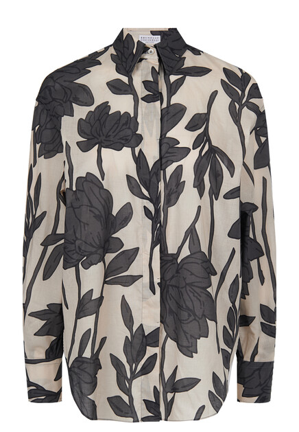 Рубашка с принтом BRUNELLO CUCINELLI