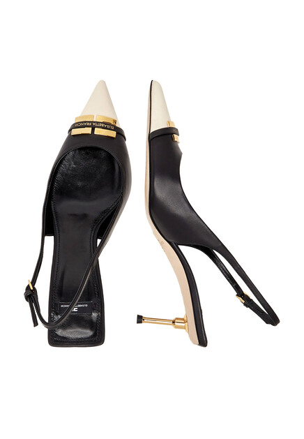 Туфли-слингбэки ELISABETTA FRANCHI  - Кожа - цвет черный