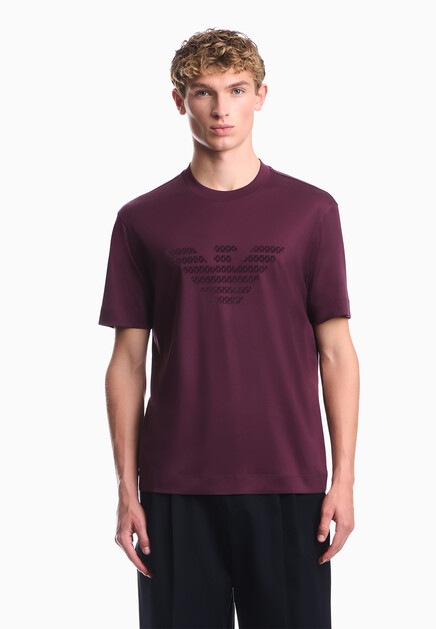 Футболка EMPORIO ARMANI  M размера - цвет бордовый