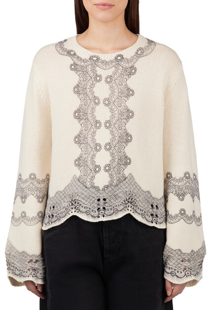 Джемпер кружевной вязки TWINSET Milano