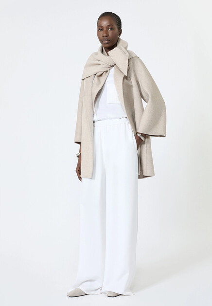 Кашемировое пальто с косынкой  MAX MARA - ИТАЛИЯ