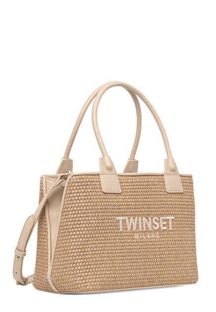 Сумка-шоппер с эффектом рафии TWINSET Milano - ИТАЛИЯ