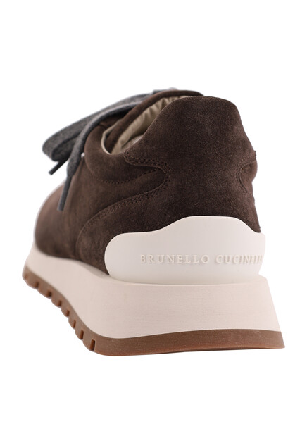 Кроссовки BRUNELLO CUCINELLI  - Замша - цвет коричневый