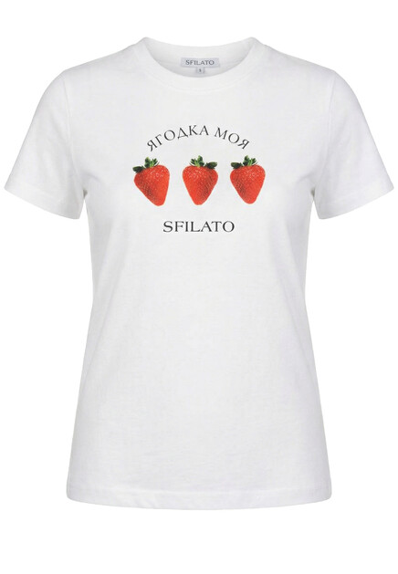 Футболка с принтом SFILATO