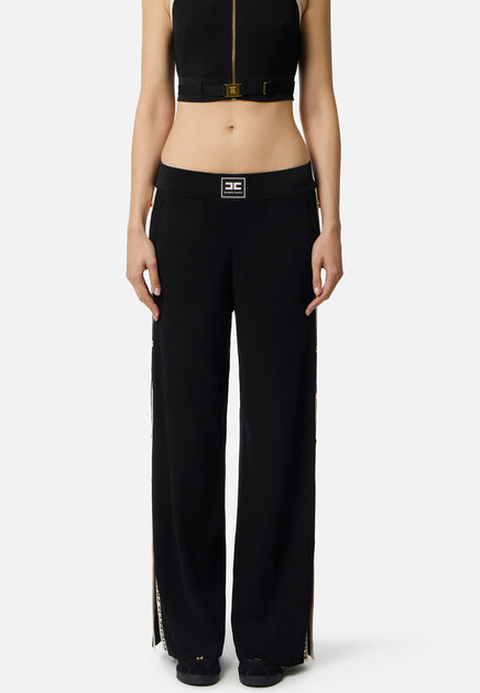 Широкие брюки с лампасами ELISABETTA FRANCHI