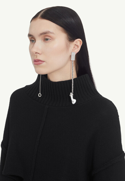 Серьги с логотипом  MM6 Maison Margiela