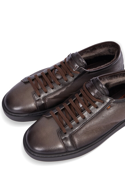 Кеды SANTONI  9 размера - цвет коричневый