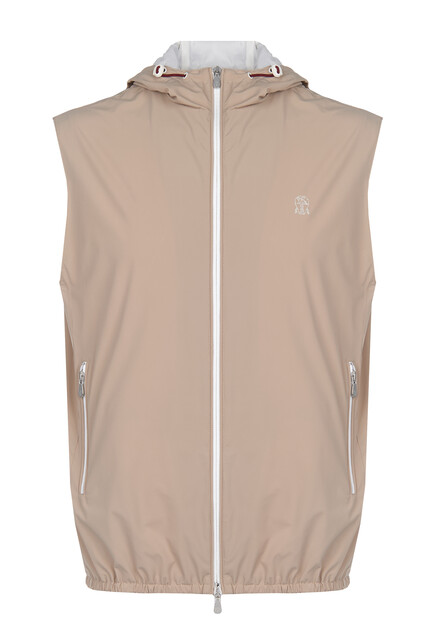 Утепленный жилет с капюшоном BRUNELLO CUCINELLI
