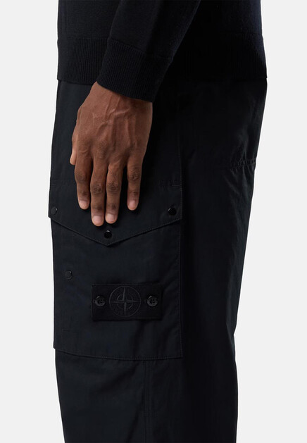 Брюки STONE ISLAND  - Хлопок - цвет черный