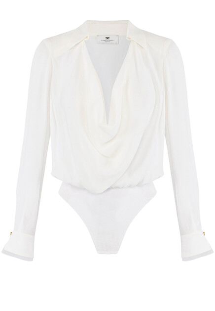 Боди из вискозного жоржета ELISABETTA FRANCHI