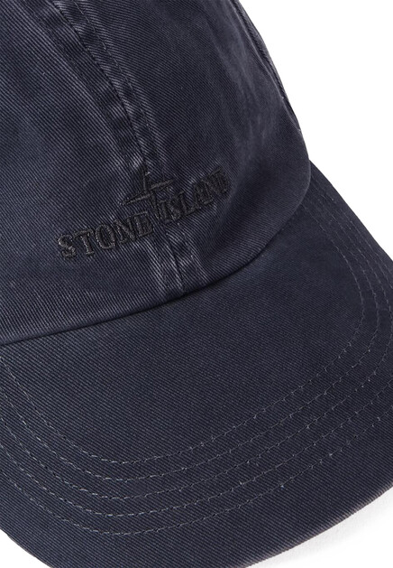 Бейсболка STONE ISLAND  - Хлопок - цвет синий