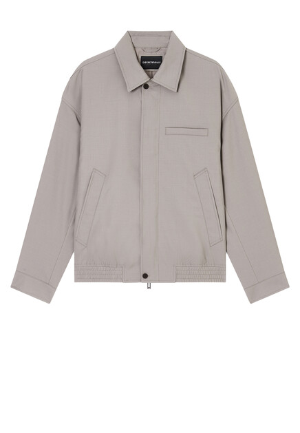 Куртка из легкой шерстяной ткани EMPORIO ARMANI
