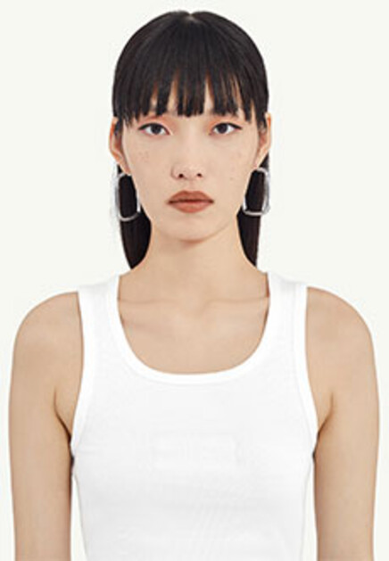 Серьги с логотипом  MM6 Maison Margiela