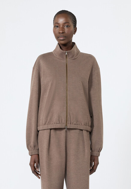 Олимпийка MAX MARA  - Хлопок, Шелк - цвет коричневый