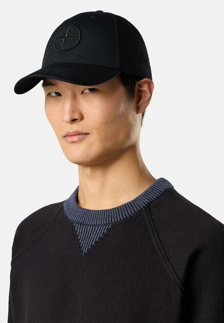 Черная бейсболка STONE ISLAND - ИТАЛИЯ