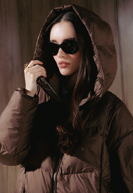 Пуховик SFILATO  - Полиэстер - цвет коричневый