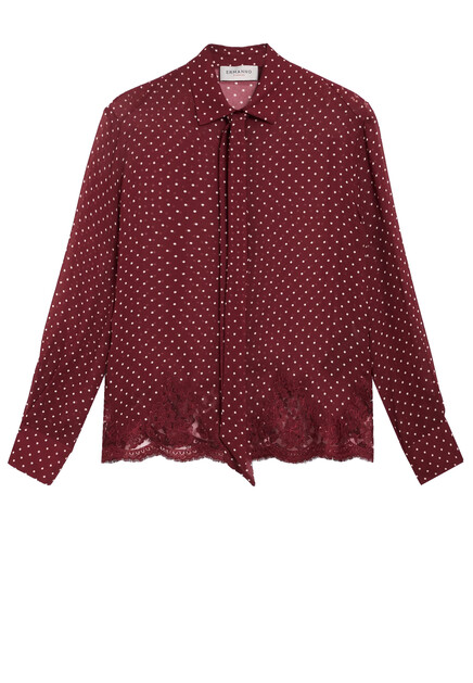 Блуза из вискозы с кружевом ERMANNO FIRENZE
