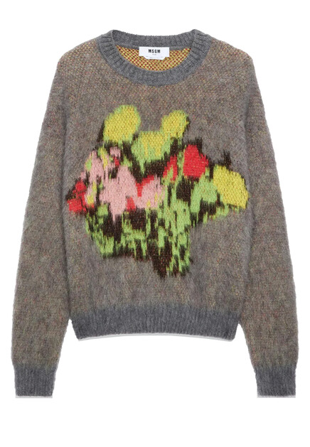 Джемпер с интарсией MSGM