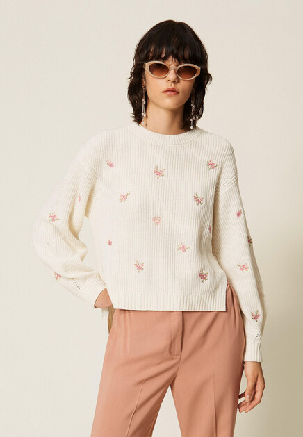 Джемпер TWINSET Milano  - Полиамид, Шерсть - цвет белый