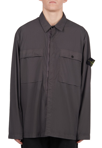 Рубашка STONE ISLAND  - Хлопок - цвет серый