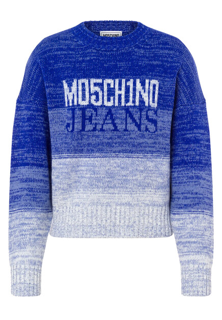 Джемпер с логотипом из смесовой шерсти MOSCHINO JEANS