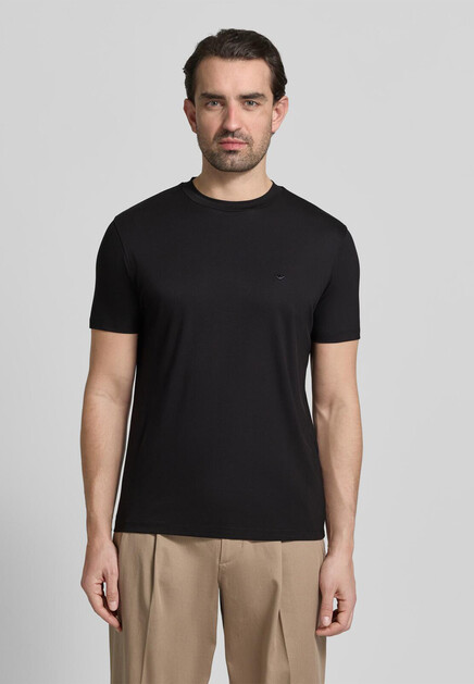 Футболка EMPORIO ARMANI  - Модал - цвет черный