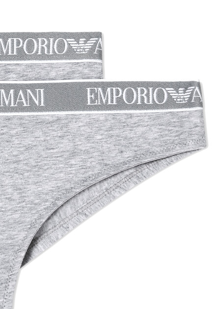 Комплект трусов EMPORIO ARMANI Underwear  - Хлопок - цвет серый