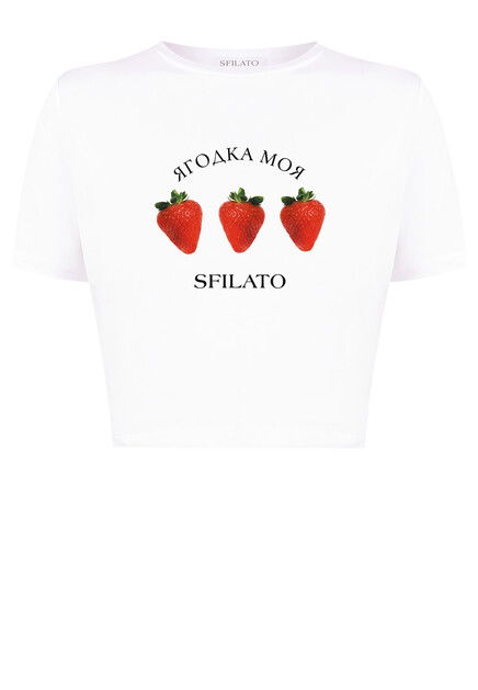 Укороченная футболка SFILATO