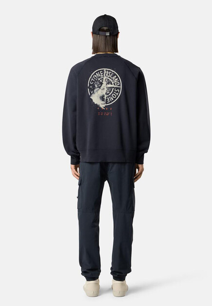 Свитшот STONE ISLAND  - Хлопок - цвет синий