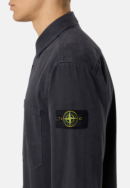 Рубашка STONE ISLAND  - Хлопок - цвет синий