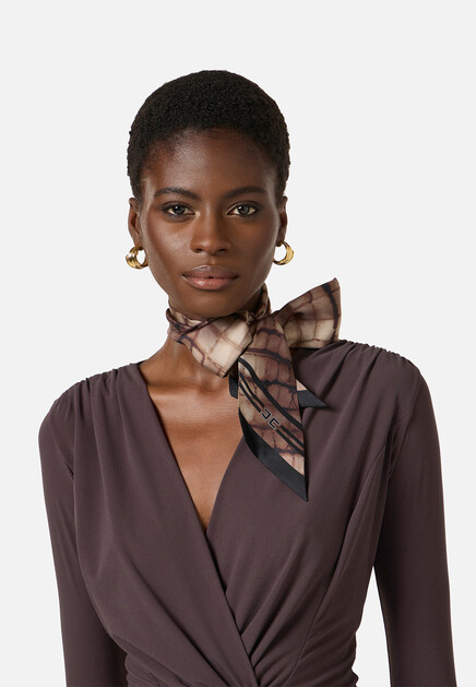 Коричневый платок ELISABETTA FRANCHI - ИТАЛИЯ