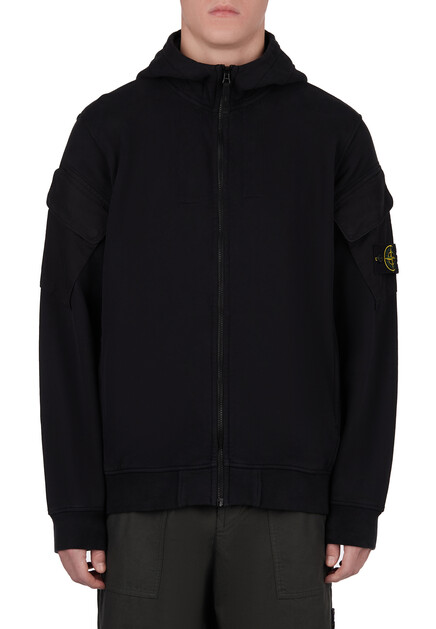 Толстовка STONE ISLAND  - Хлопок - цвет черный