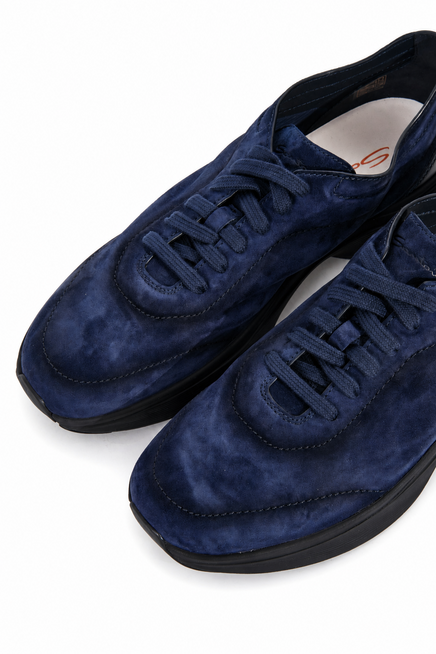 Кроссовки SANTONI  - Замша - цвет синий