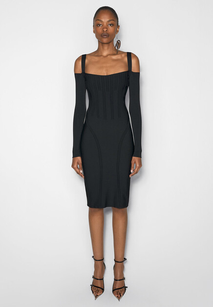 Платье с открытыми плечами MUGLER