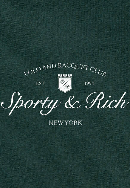 Футболка SPORTY&RICH  - Хлопок - цвет зеленый