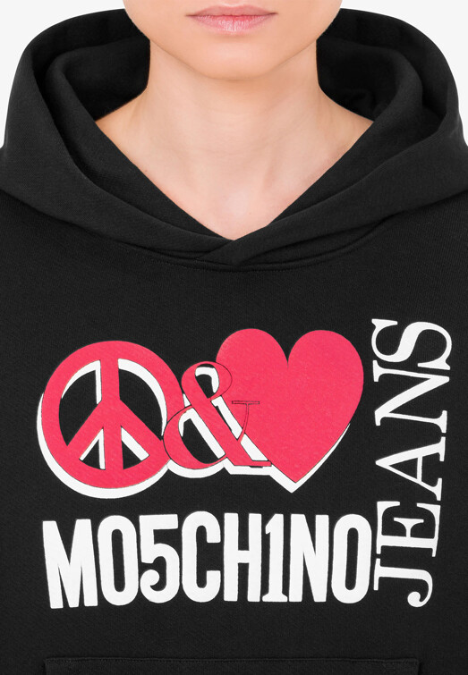 Худи MOSCHINO JEANS  - Хлопок - цвет черный